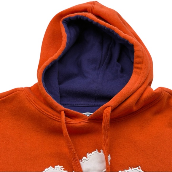Clemson Tigers Hoodie Men S Orange Purple Logo Paw Print Sweatshirt - Picture 7 of 8